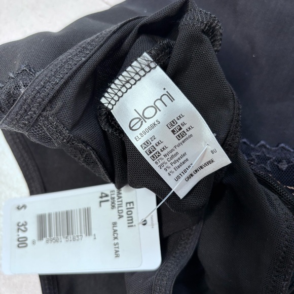 Elomi Black Star Matilda Full Coverage Undies Size 4XL NWT - Picture 5 of 5